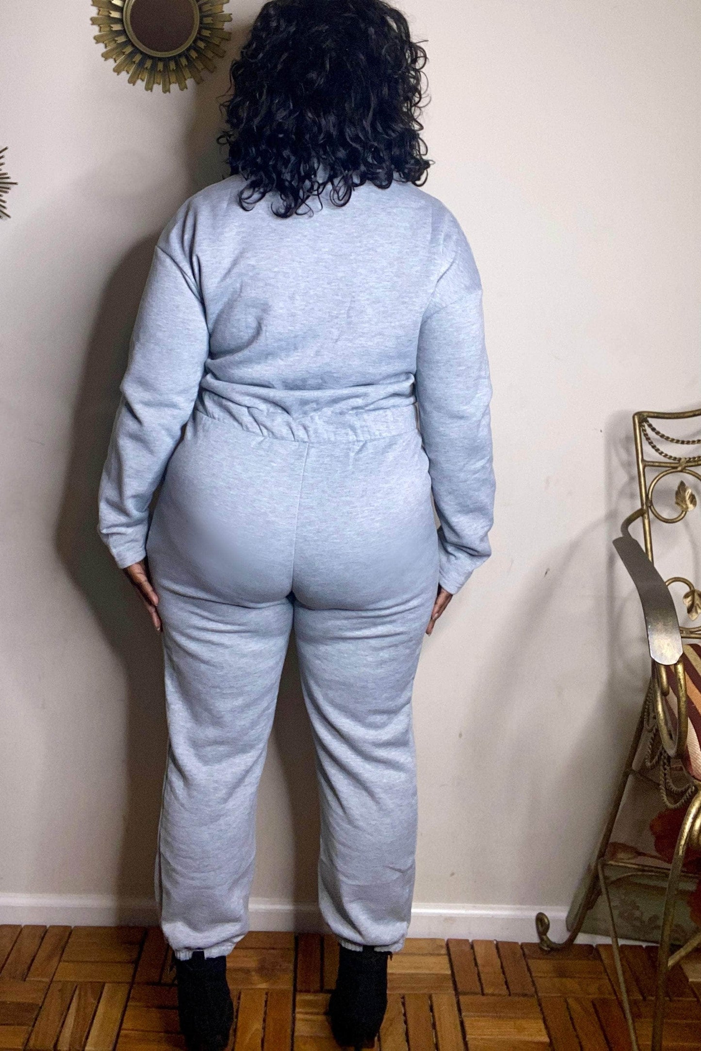 HYFVE Build You Up Brushed French Terry Jumpsuit (Heather Gray)