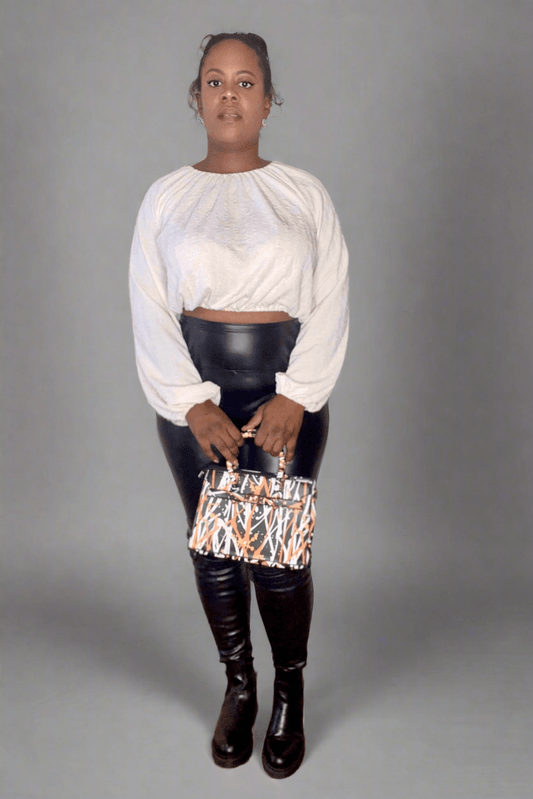 HYFVE Sweater Mixed Feelings Bubble Knit Balloon Sleeve Top (Ivory)-Final Sale