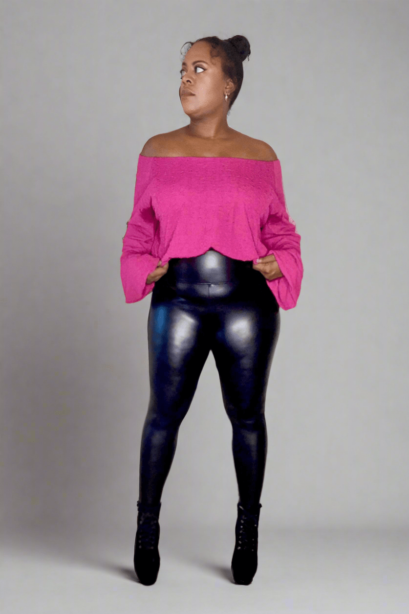 HYFVE Sweater Mixed Feelings Bubble Knit Balloon Sleeve Top (Magenta)- Final Sale