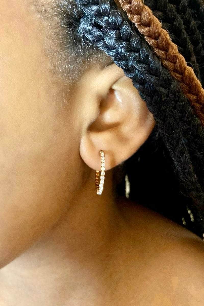 H&D Accessories Earrings All That Glitters Rhinestone Hoops