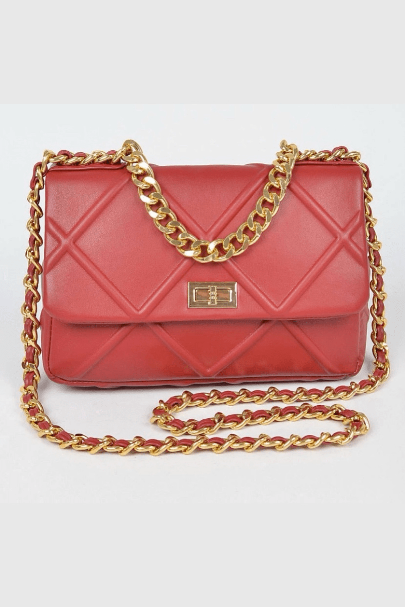 H&D Accessories Handbags Giselle Crossbody Bag (Dark Red)