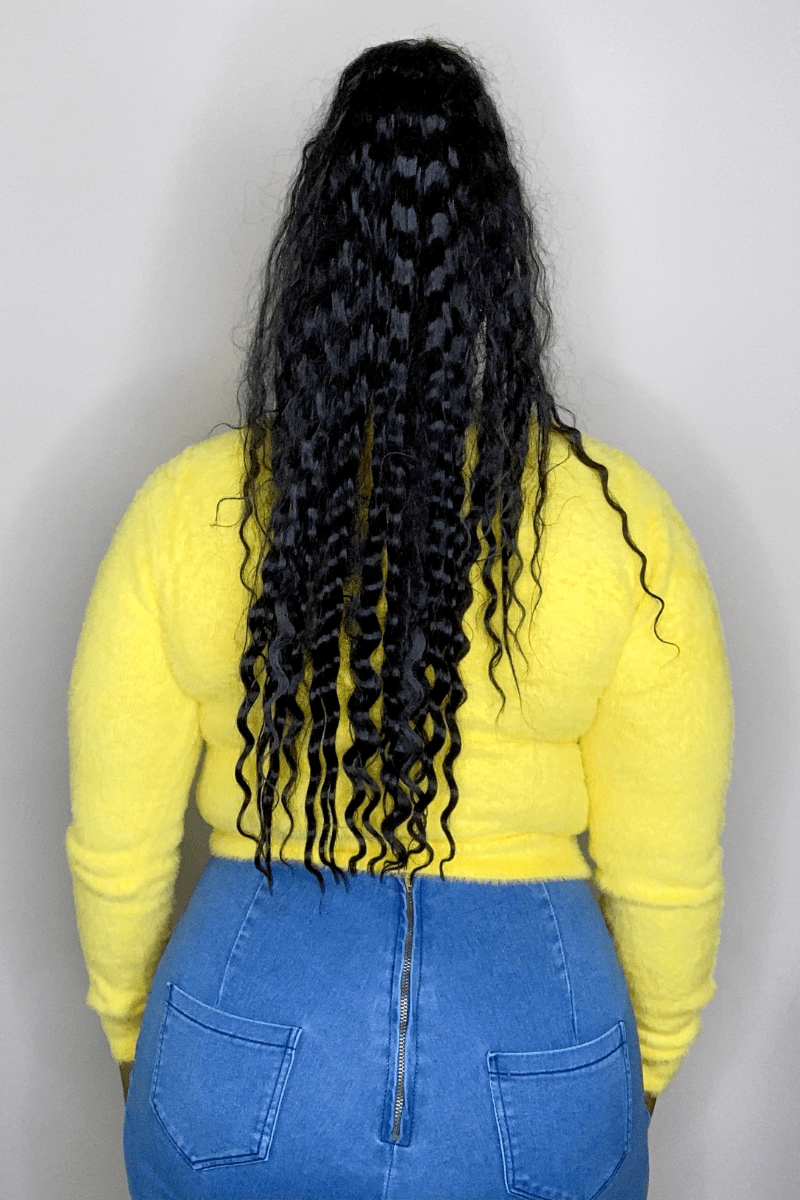 HYFVE Shirts & Tops Love Me Knot Front Crop Sweater (Yellow)