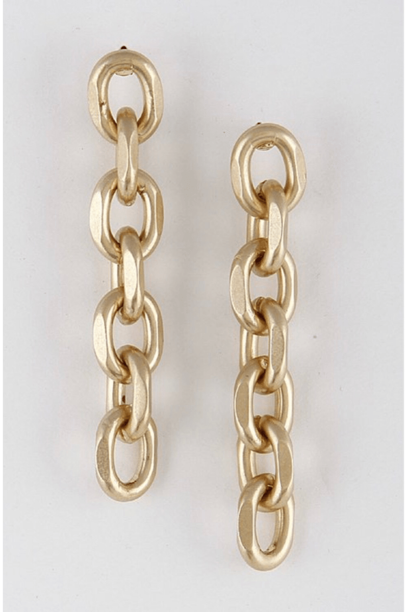 lee monet Chainlink Drop Earrings