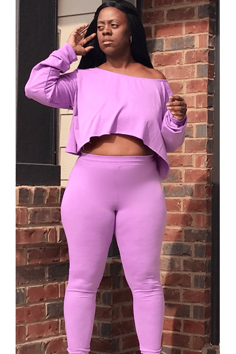 lee monet Chill Lavender Pants Set- Final Sale