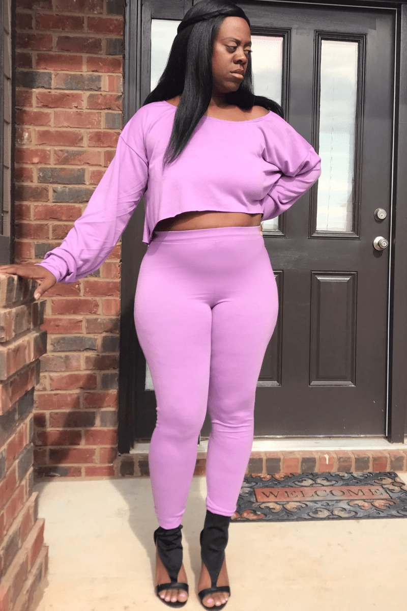 lee monet Chill Lavender Pants Set- Final Sale