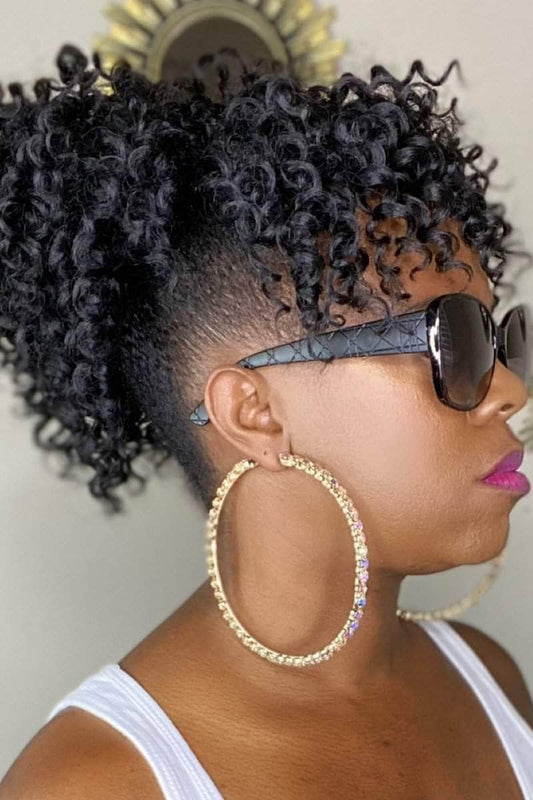 lee monet Gold Rhinestone Hoops