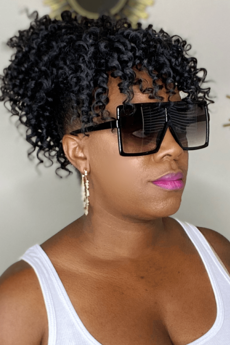 lee monet Oversized Fashionista Sunglasses- Black