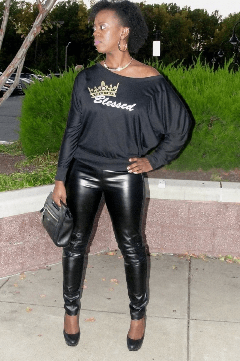 lee monet Sale Blessed Off the Shoulder Tee