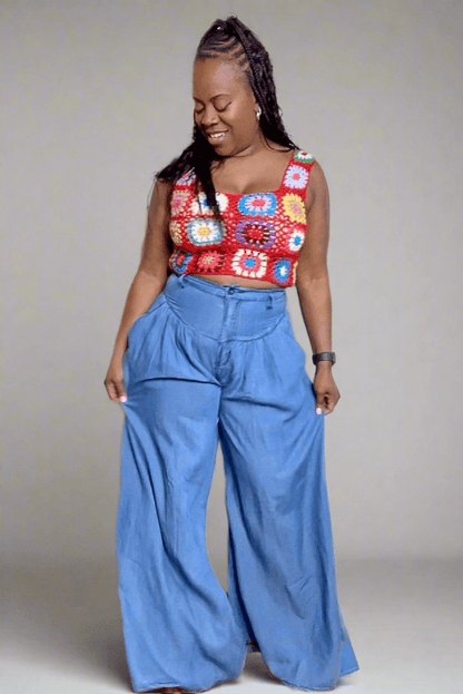 Good Time USA Bottoms High Waist Palazzo Jeans