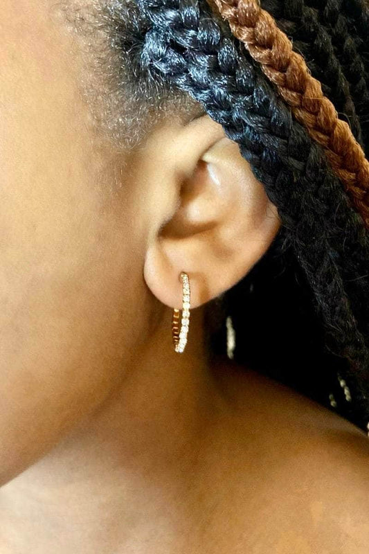 H&D Accessories Earrings All That Glitters Rhinestone Hoops