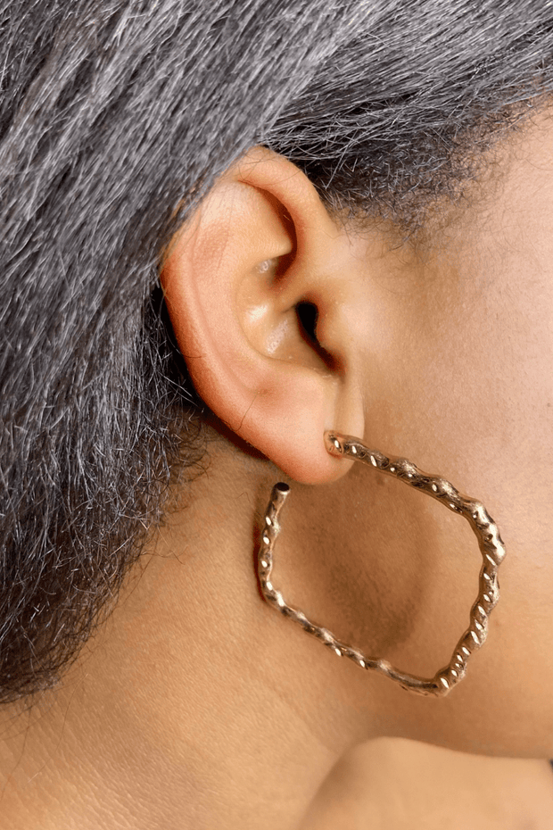 H&D Accessories Earrings Patterned Square Hoop Earrings