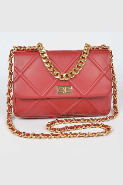 H&D Accessories Handbags Giselle Crossbody Bag (Dark Red)