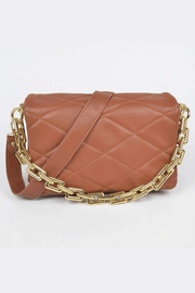 H&D Accessories Handbags Jada Quilted Shoulder Bag (Brown)