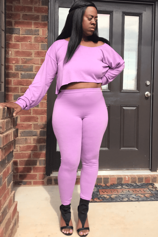 lee monet Chill Lavender Pants Set- Final Sale