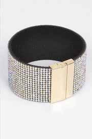 lee monet Gold Rhinestone Cuff Bracelet