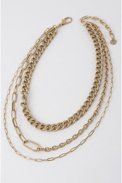 lee monet “Let’s Link Up” Chainlink Necklace- Gold